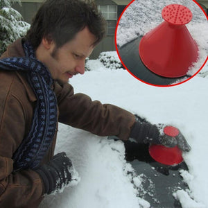 Grattoir à neige en forme de cône magique