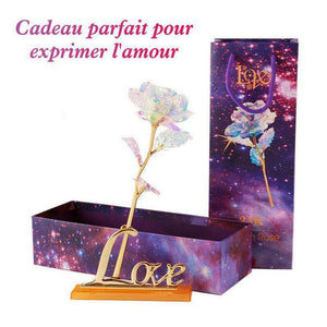 Parfait Cadeau Rose Coloré en Galaxie avec Amour