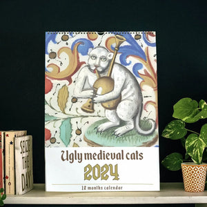 2024 Calendrier des chats médiévaux étranges