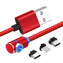 Charger l&#39;image dans la galerie, 3 en 1 Magnétique Câble USB Chargeur avec LED Light - ciaovie