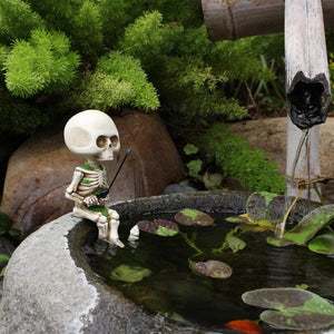 Accessoire de jardin squelette de pêche