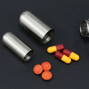 Boîte à pilules en acier inoxydable