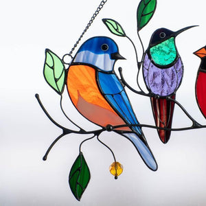 Tentures de vitrail oiseaux 🎁Promotion de la fête des mères🐦