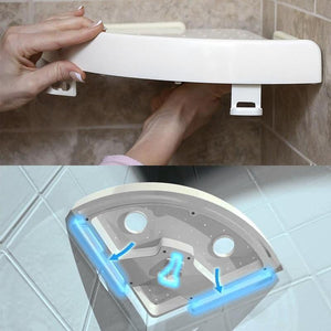 Tablette d'angle de salle de bain multifonctionnel sans vis