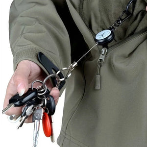 Porte-clés avec Câble Métallique Rétractable