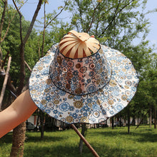 Charger l&#39;image dans la galerie, Chapeau de soleil pliable en bambou